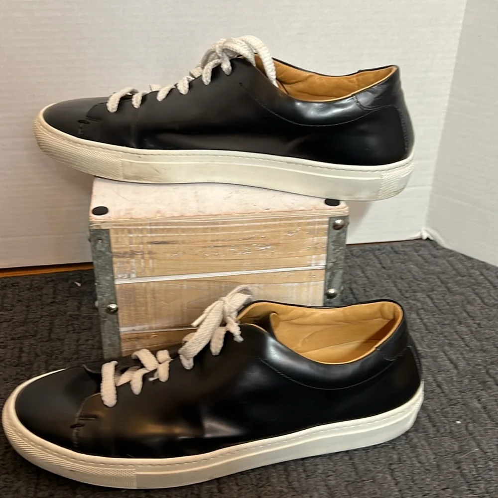 Mercanti Fiorentini Black 7939 Leather Sneaker Sz 12 Common Projects